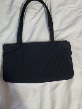 Vera Bradley Quilted Black Shoulder Bag - Classic Women's Tote